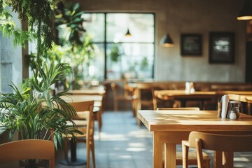 Fototapeta premium Cozy dining experience in a contemporary restaurant indoor photography modern atmosphere captivating view