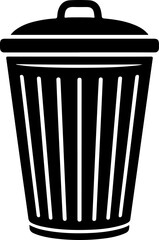trash bin silhouette Vector illustration