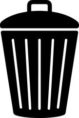 trash bin silhouette Vector illustration