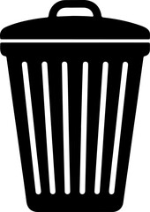 trash bin silhouette Vector illustration