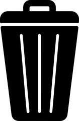 trash bin silhouette Vector illustration