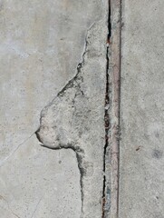 Cracked concrete pattern urban environment close-up image texture natural formation