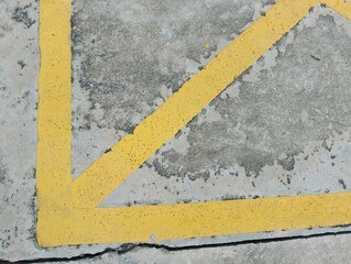 Roadway marking action urban location concrete surface outdoor environment top-down view safety...