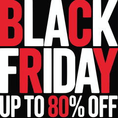 Obraz premium Bold Typography Black Friday Banner with Dynamic Design Elements
