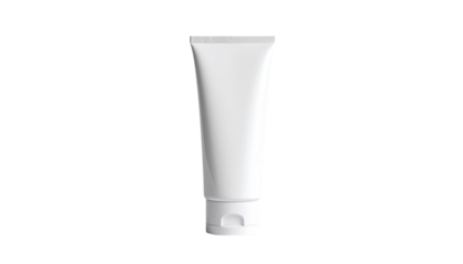 Cosmetic tube mock up packaging container for beauty cream lotion skincare product branding template isolated on white background
