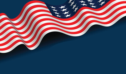 USA patriotic background with stars and stripes, a powerful symbol of freedom and independence