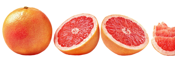 Grapefruit whole and sliced