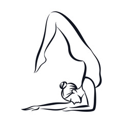 Minimalist Yoga Art Depicting Graceful Pose A Symbol of Balance Flexibility and Serenity Through Simplistic Lines and Artistic Expression