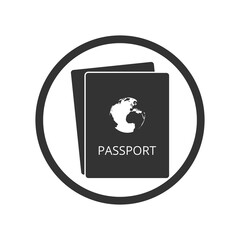 Passport long icon isolated on transparent background