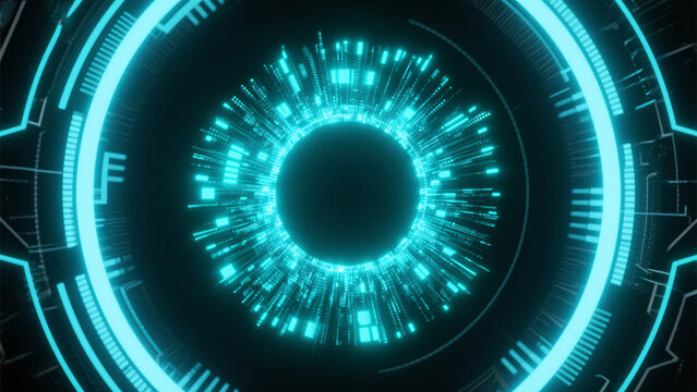 blue binary code background