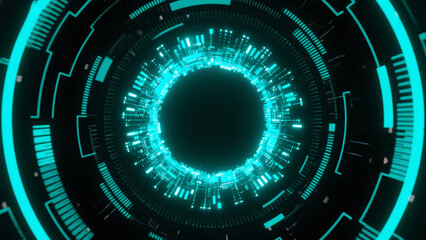 blue binary code background