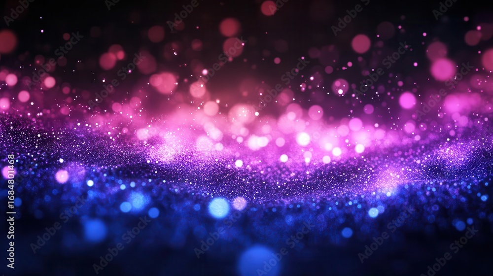 Poster experience celestial dreams with bokeh and gradient of stars and shining