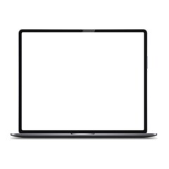 深みのある黒、空白の画面：洗練されたノートPC