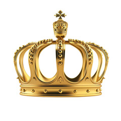 Isolated ornate golden crown