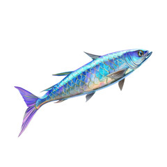 Fototapeta premium Iridescent fish on black background