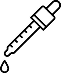 Black dropper icon - outline