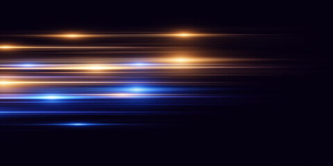 Beautiful light reflections. Glowing abstract effect of neon lines.