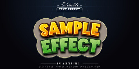Sample effect text style, editable text effect.