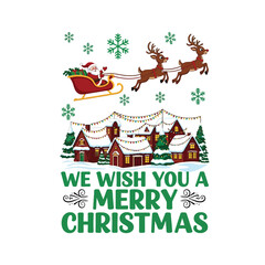 Aesthetic Merry Christmas Graphic Santa Claus