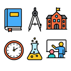 education icons set