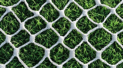 Netting Over Green, A Textured Grid Pattern For Backgrounds And Artistic Design