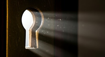 Keyhole with Light Beam
