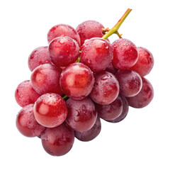 Fototapeta premium cluster of red fresh grapes fresh grapes red grapes grape cluster grapes fruit grapes isolated grapes closeup grapes bunch transparent background image