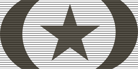 Abstract art geometric background with vertical lines. Optical illusion with waves and transition. modern.