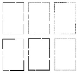 シンプル長方形フレーム6種セット