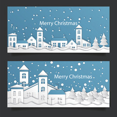 Christmas card elements, photos of Christmas trees, gifts