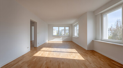 empty room with wooden floor