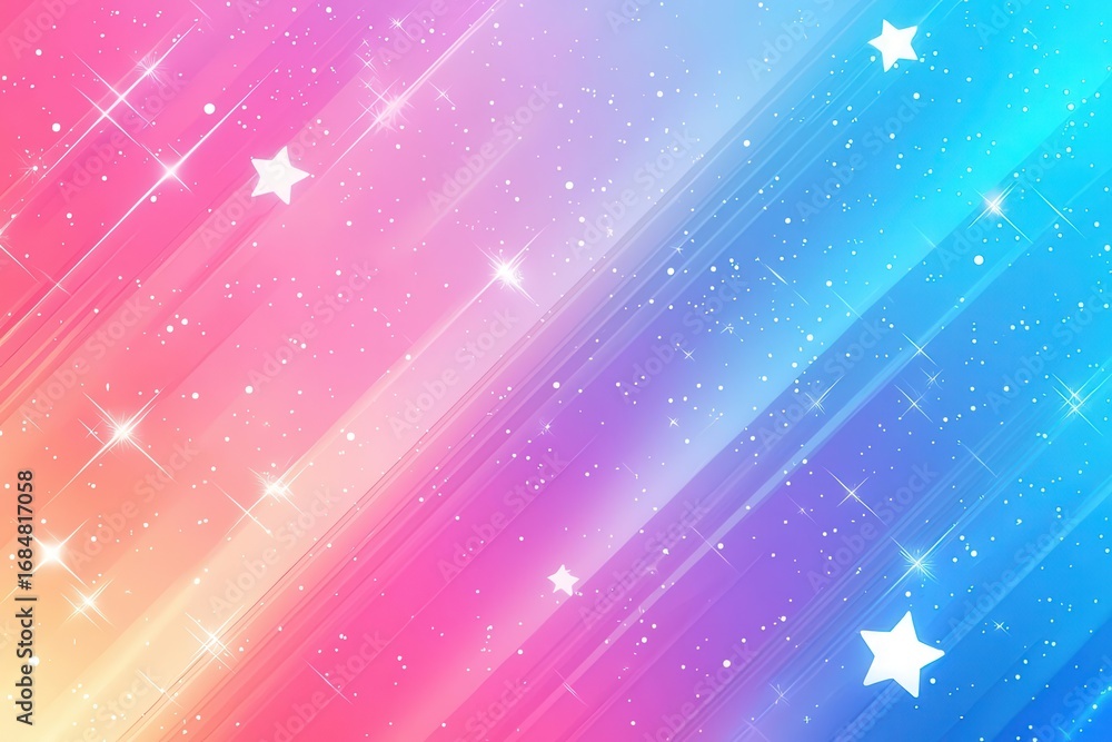 Poster create a starry sky with gradient colors and shiny stars on celestial background