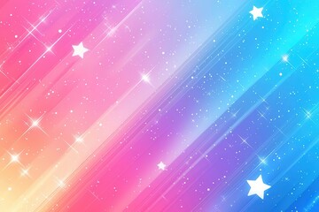 Create a Starry Sky with Gradient Colors and Shiny Stars on Celestial Background