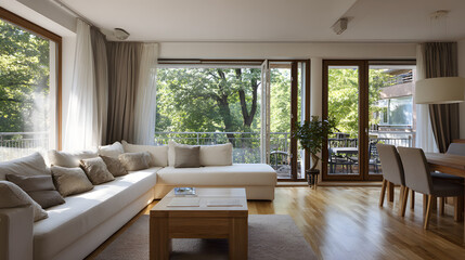 living room with a view