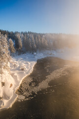 Scenic Lapland nature, where untouched wilderness meets northern lights and endless winter horizons.
