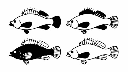 rockfish-fish-icon-set
