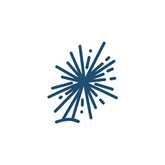 Obraz premium Abstract Blue Burst Design Element on Green