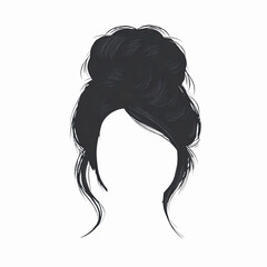 Abstract Illustration of a Woman's Hairstyle
