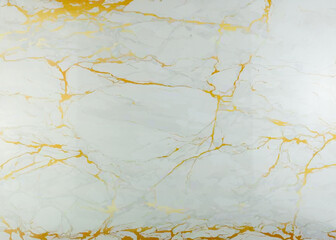 A white glass surface streaked with dynamic irregular golden lines suitable as a background