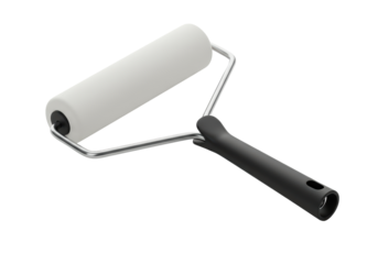 Isolated Paint Roller Tool for Interior House Painting and Wall Renovation Projects Supply
