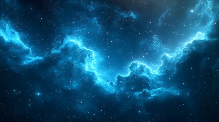 Stellar Cloud Formation in Outer Space - Digital Art Creation - Ethereal Atmosphere