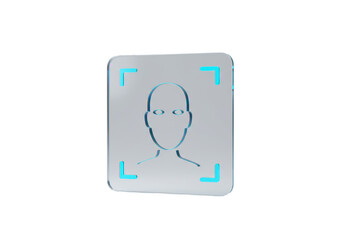 Isolated face scan interface concept design for technology and security applications