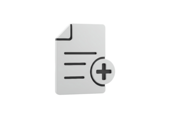 Isolated New document creation, adding page, file upload, attach file, addition, add file