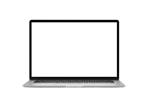 Isolated laptop computer for professional or personal use ready for digital display - Powered by Adobe