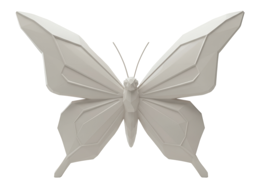 Isolated Butterfly with Geometric Low-Poly Design Art Decor Insect, 3D Digital Artwork - Powered by Adobe