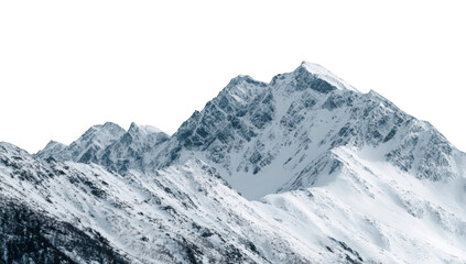 Obraz premium Snowy mountain range peaks (1)