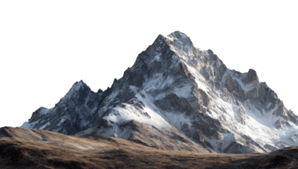 Snowy mountain peak against a dark background (2)