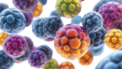 Vibrant, abstract spheres in various colors