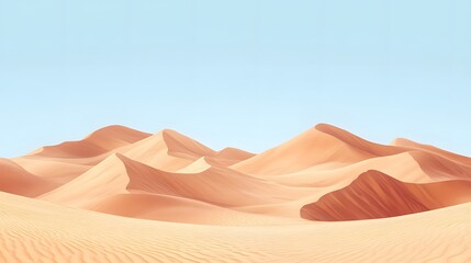 Desert Exploration, Sand Dunes, Empty Desert, Landscape Photography, Sunny Day, Wide View, Natural Beauty