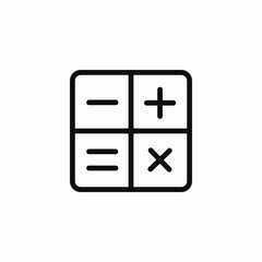 basic math calculator symbols icon sign vector